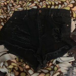 Forever 21. Black jean shorts size 29